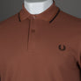 Fred Perry M3600 Polo Shirt Cinnamon/Nut Flake/Carrington Brick