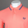 Fred Perry M3600 Polo Shirt Coral Heat/Shaded Cobalt
