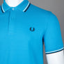 Fred Perry M3600 Polo Shirt Court Blue/Ecru/Navy