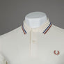 Fred Perry M3600 Polo Shirt Ecru/French Navy/Whisky Brown