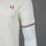 Fred Perry M3600 Polo Shirt Ecru/French Navy/Whisky Brown