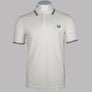 Fred Perry M3600 Polo Shirt Ecru/Tennis Blue