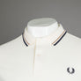 Fred Perry M3600 Polo Shirt Ecru/Warm Stone/Navy