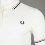 Fred Perry M3600 Polo Shirt Ecru/Warm Stone/Navy