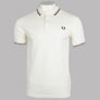Fred Perry M3600 Polo Shirt Ecru/Warm Stone/Navy