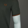 Fred Perry M3600 Polo Shirt Field Green/Nut Flake