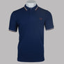Fred Perry M3600 Polo Shirt French Navy/Ecru/Whisky Brown