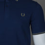 Fred Perry M3600 Polo Shirt French Navy/Olive Mint