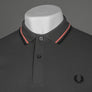 Fred Perry M3600 Polo Shirt Gunmetal/Coral Heart/Black