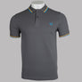 Fred Perry M3600 Polo Shirt Gunmetal/Golden Hour/Kingfisher Blue