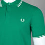 Fred Perry M3600 Polo Shirt Label Green/Ecru