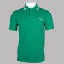 Fred Perry M3600 Polo Shirt Label Green/Ecru