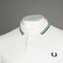 Fred Perry M3600 Polo Shirt Light Ecru/Fred Perry Green/Navy