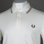 Fred Perry M3600 Polo Shirt Light Ecru/Silver Blue/Cinnamon