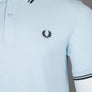 Fred Perry M3600 Polo Shirt Light Ice/Green/Black