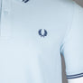 Fred Perry M3600 Polo Shirt Light Ice/Midnight Blue