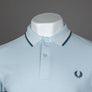 Fred Perry M3600 Polo Shirt Light Ice/Peach/Petrol Blue