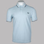 Fred Perry M3600 Polo Shirt Light Ice/Peach/Petrol Blue