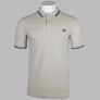 Fred Perry M3600 Polo Shirt Light Oyster/Mid Blue/French Navy