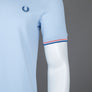 Fred Perry M3600 Polo Shirt Light Smoke/Coral Heat/Shaded Cobalt