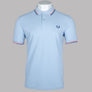 Fred Perry M3600 Polo Shirt Light Smoke/Coral Heat/Shaded Cobalt