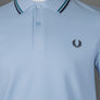Fred Perry M3600 Polo Shirt Light Smoke/Petrol Blue/Navy