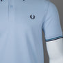 Fred Perry M3600 Polo Shirt Light Smoke/Petrol Blue/Navy
