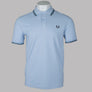 Fred Perry M3600 Polo Shirt Light Smoke/Petrol Blue/Navy