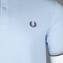 Fred Perry M3600 Polo Shirt Light Smoke/Warm Grey/Brick