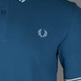 Fred Perry M3600 Polo Shirt Midnight Blue/Ecru/Light Ice