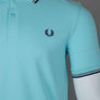 Fred Perry M3600 Polo Shirt Mint Blue/Olive Mint/French Navy