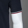 Fred Perry M3600 Polo Shirt Navy/Snow White/Burnt Red
