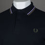 Fred Perry M3600 Polo Shirt Navy/Ultra Violet/Laurel Wreath Green