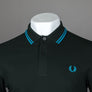 Fred Perry M3600 Polo Shirt Night Green/Ocean