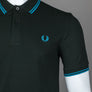 Fred Perry M3600 Polo Shirt Night Green/Ocean