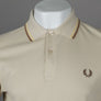 Fred Perry M3600 Polo Shirt Oatmeal/Champions Gold/Shaded Stone