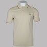 Fred Perry M3600 Polo Shirt Oatmeal/Champions Gold/Shaded Stone