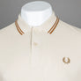 Fred Perry M3600 Polo Shirt Oatmeal/Dark Caramel