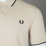 Fred Perry M3600 Polo Shirt Oatmeal/Ecru/Black