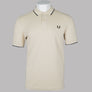 Fred Perry M3600 Polo Shirt Oatmeal/Ecru/Black