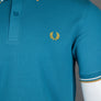 Fred Perry M3600 Polo Shirt Ocean/Snow White/Honeycomb