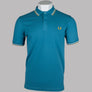 Fred Perry M3600 Polo Shirt Ocean/Snow White/Honeycomb