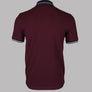 Fred Perry M3600 Polo Shirt Oxblood/Ecru/Court Blue