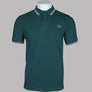 Fred Perry M3600 Polo Shirt Petrol Blue/Light Oyster