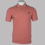 Fred Perry M3600 Polo Shirt Putty Pink/Ecru/Navy
