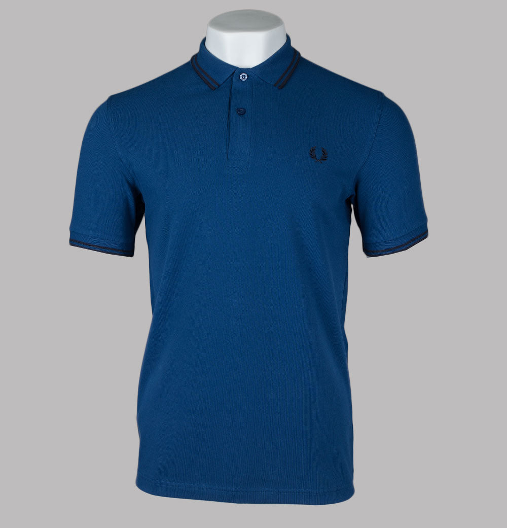 royal blue fred perry polo shirt