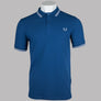 Fred Perry M3600 Polo Shirt Shaded Cobalt/Snow White/Light Smoke