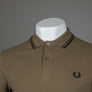 Fred Perry M3600 Polo Shirt Shaded Stone/Burnt Tobacco/Black