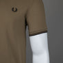 Fred Perry M3600 Polo Shirt Shaded Stone/Burnt Tobacco/Black