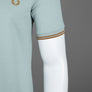 Fred Perry M3600 Polo Shirt Silver Blue/Dark Caramel
